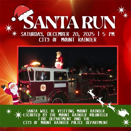 Santa Run in Mount Rainier, December 20, 2025