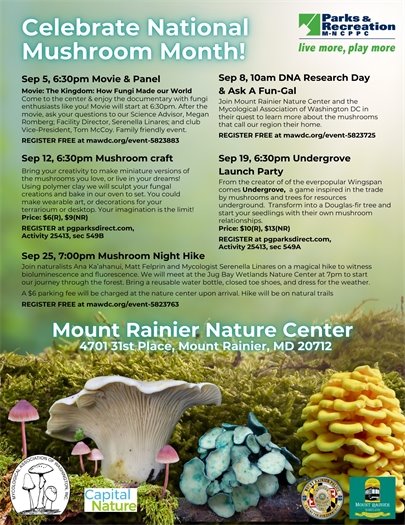 Mount Rainier Library Events (August)