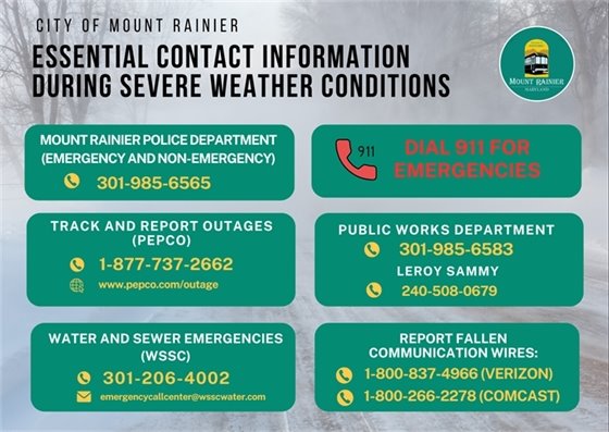 Essential Contact Information During Severe Weather