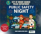 Mount Rainier Police Department Public Safety Night, September 27 