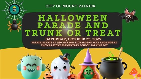Halloween Parade and Trunk or Treat, Saturday, October 25