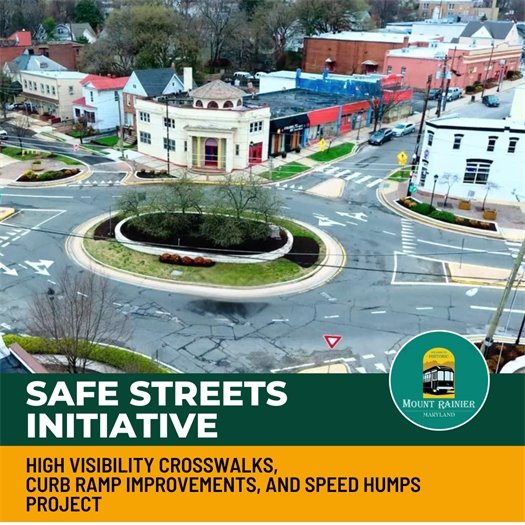 New High-Visibility Crosswalks, ADA Ramps, and Speed Humps Coming to Mount Rainier Streets