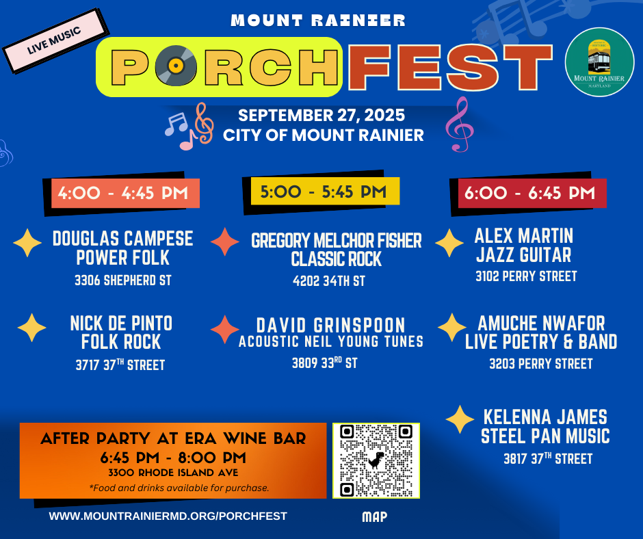 Porch Fest Lineup 09242025