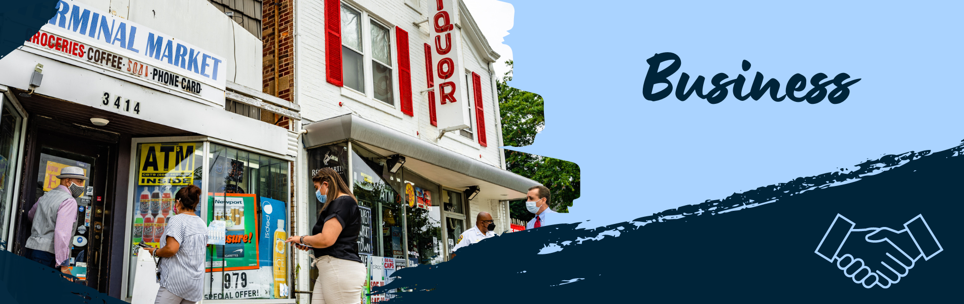 People Going Inside Market