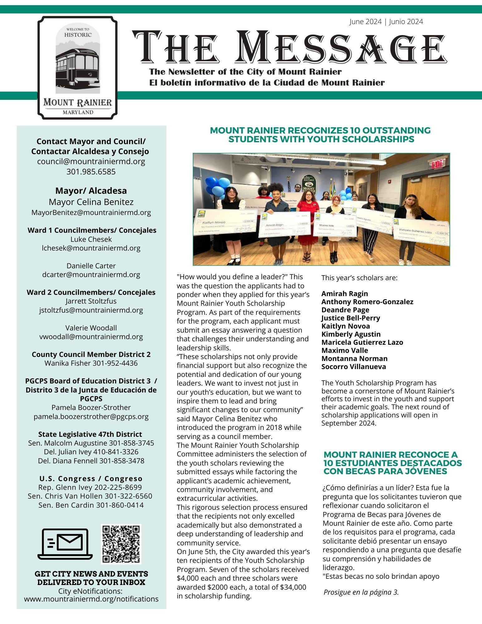 The Message June 2024 Page 1 Photo